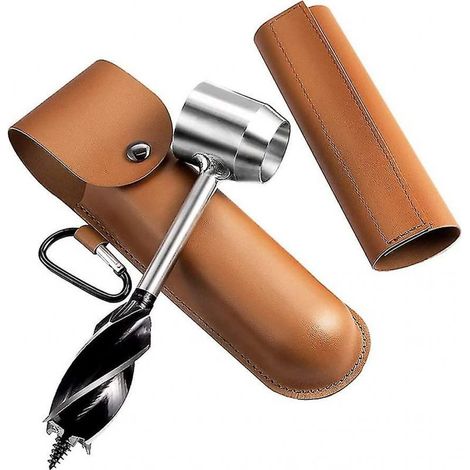 2 pièces Perceuse à main de bon augure pour le travail du bois, perceuse de survie manuelle, outils de brousse à tarière manuelle, tarière manuelle de Camping pour le Camping (1/5)