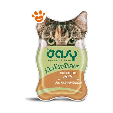 Oasy Cat Delicatesse Paté con Pollo - Oasy Cat Delicatesse Paté con Pollo - Vaschetta Da 85 Gr