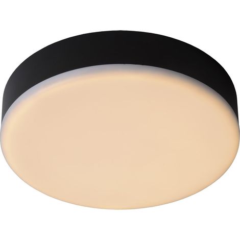 Lucide CERES-LED - Deckenleuchte Badezimmer - Ø 21,5 cm - LED Dim. - 1x30W 3000K - IP44 - Schwarz (1/5)