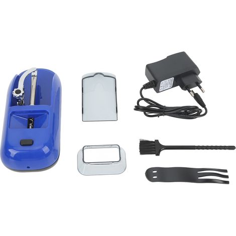 Machine à rouler les joints automatique, réglage précis du serrage, petite machine portable pour rouler les herbes à la maison, prise UE 100-240 V, bleue (1/5)