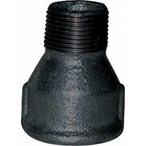 Reduzierte Muffe 33x42 / 20x27, männlich weiblich schwarz