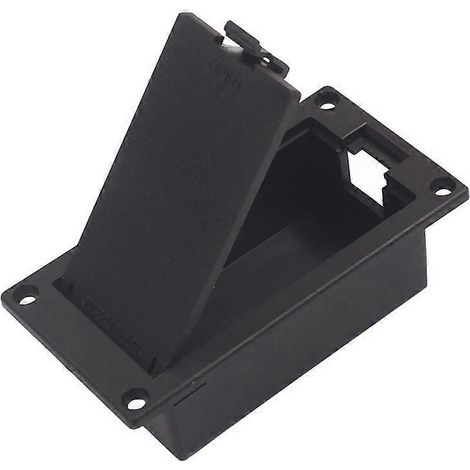 Boîtier porte-pile 9V pour connecteur de micro actif de guitare/basse EQ08 (noir)-M-Black