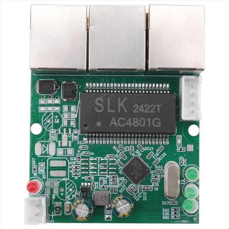 Fast Switch Mini 3-Port 10/100 Mbps Ethernet-Switch, PCB-Modul für die Systemintegration (1/5)