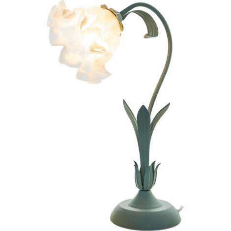 Lampe Pour Bureau De Bureau Fleur Lampe De Bureau Lampe De Table LED Lampe Décor En Plastique Vert Protection Des Yeux (1/4)