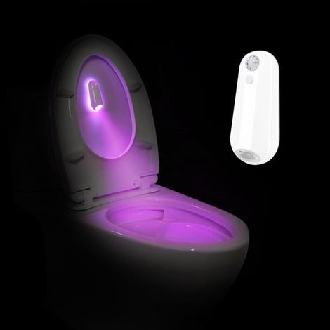 Luce notturna a LED con sensore di movimento per uso interno, luce per WC ricaricabile con cambio di colore RGB, luce per l'addestramento all'uso del WC per bambini piccoli B (1/5)