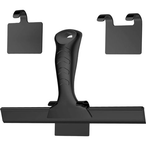 Raclette de douche, inox/silicone, avec crochet, pour vitres (1/5)