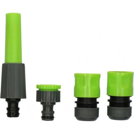 Kit Arrosage 4 Pièces Lance + 3 raccords 1/2" 15mm réglables Jardin irrigation KINZO