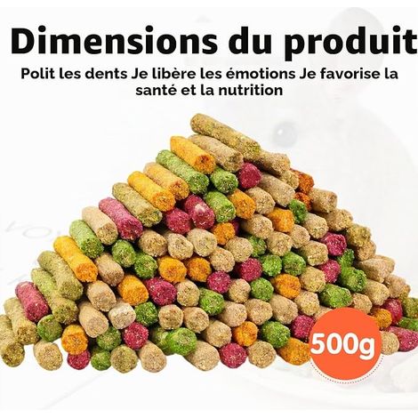 Natural Rabbit Hay Stick Pet Teething Stick Timothy Flakes Beetroot Alfalfa Toy for Rabbit Hamster Guinea Pig Chinchilla (1/4)