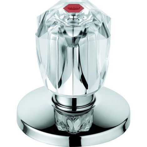 GROHE Tête 11542 1/2\" p.robinet encastré poignée brillant marquage rouge chromé, 11542000
