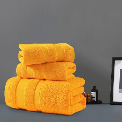 Serviette De Bain - Serviette En Coton 100 % Turc - Pour Salle De Bains - Lot De 2 (35x35 cm Et 35x73 cm)