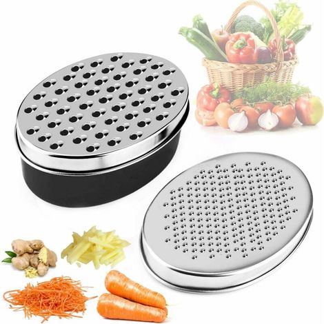 [JAMAIS UTILISÉ]Râpe à Fromage avec récipient pour Aliments et Couvercle Hachoir de légumes aux Fruits (Noir) (1/5)