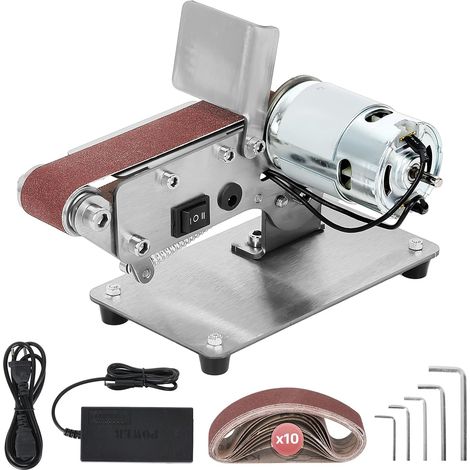 Ponceuse a Bande Stationnaire, 4500 – 9000 tr/min Mini Ponceuse Electrique (1/5)