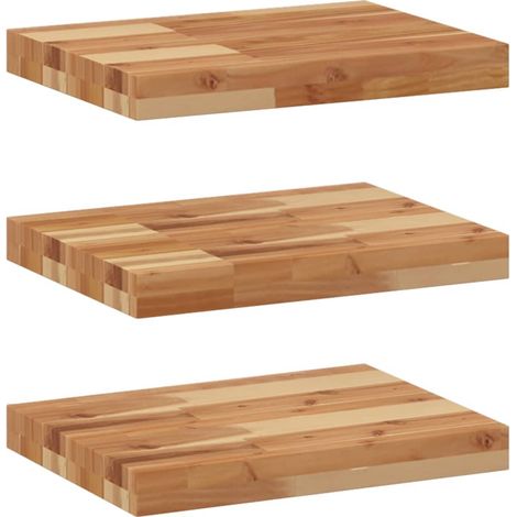 Maison Exclusive - Schweberegale 3 Stk. 60x30x4 cm Massivholz Aka