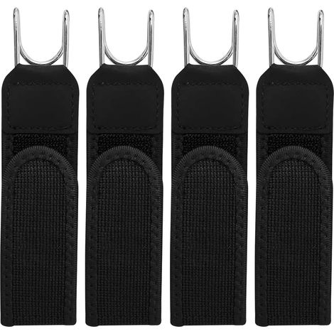 Lot de 4 ceintures souples avec accessoires métalliques et outils de rangement pour hommes. Ceinture élastique sans boucle, avec crochet et système de fixation pour outils, Ceinture (1/5)