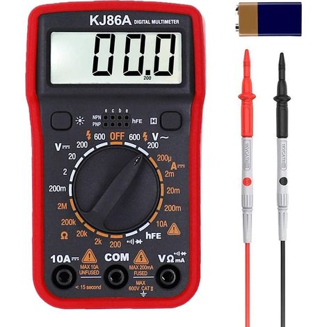 LCD-Digitalmultimeter DC/AC Voltmeter Amperemeter Stromkondensator (1/5)