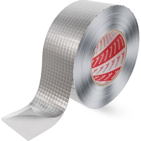 Ruban Adhésif Aluminium (50m x 48mm) Renforcé par Fibre de Verre pour Isolation & Tuyauteries, Résistant à la Chaleur & Barrière contre Vapeur (1/4)