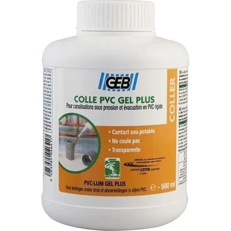 Geb PVC Gel Plus Kleber weiß 500 ml Kunststofftopf