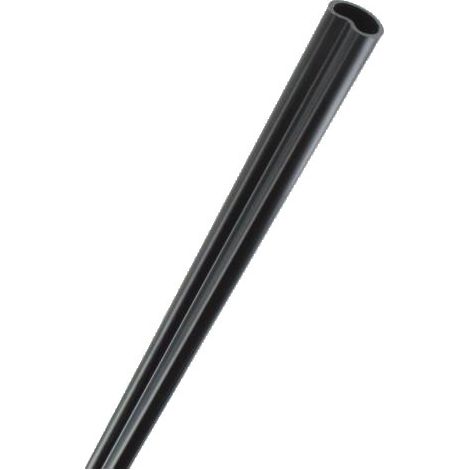 Torbel – Tube rainuré pour espagnolette 14x1mm longueur 2400mm – Finition cataphorèse noire – Résistance à la corrosion - 07TR244
