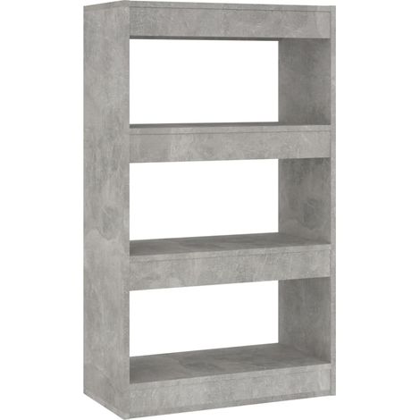 vidaXL Libreria/Divisorio Grigio Cemento 60x30x103 cm in Truciolato (1/5)