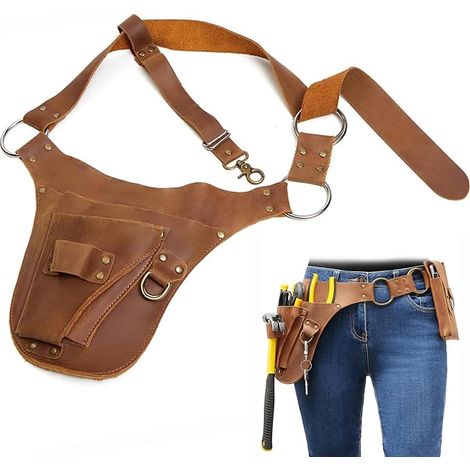Organisateur d'outils de jardin, courroie d'outils de jardin, organisateur cuir Pu Heavy Pu portable, pochette jardinage multifonctionnel pour femmes jardiniers, ceinture jardinage (1/5)