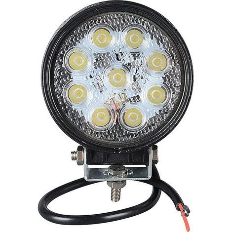Phare de Travail LED Tracteur 10cm 4'' 27W avec Aimanté Base Magnétique Projecteur LED 12V 24V IP67 Etanche Feux Antibrouillard LED Inondation pour 4x4 Voiture Camion SUV Bateau Camping (1/4)