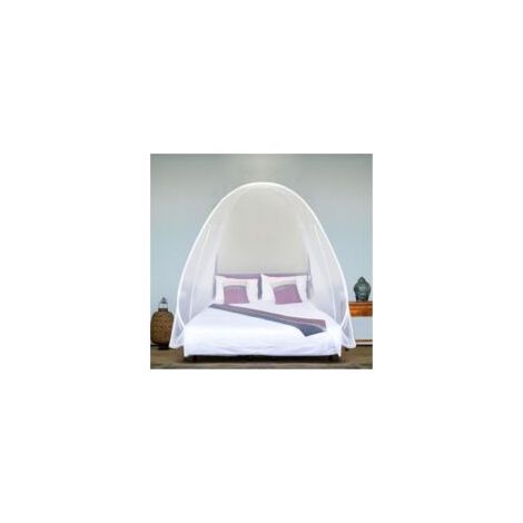 Moustiquaire de lit double et king size – Maille 300 trous/pouce – Installation rapide pop-up – Sac de rangement inclus