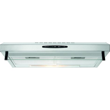 Bomann DU623.2I Hotte aspirante 60cm 3 niveaux puissance recirculation de l'air acier inox. 105W Argent