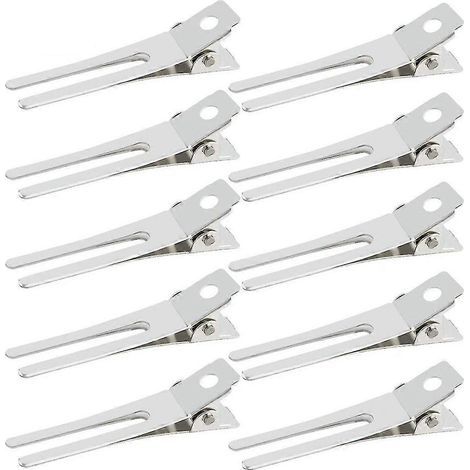 50 Doppelschlaufen-Haarspangen, 4,5 cm, Krokodilklemmen aus Metall zum Formen von Locken, Haarnadeln für Knoten, elegante Haarspangen. (1/5)