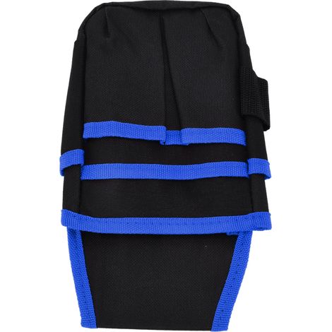 Pochette à outils, petite pochette pour outils d'électricien, avec ceinture et bordure bleue. (1/5)