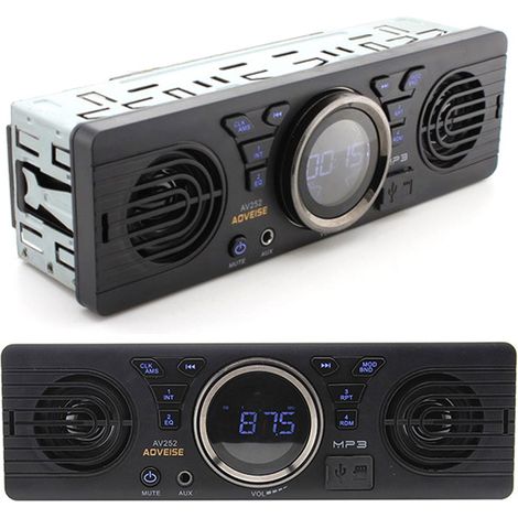 12.0V voiture sécurisée carte mémoire numérique MP3 Audio autoradio électrique avec haut-parleur BT hôte haut-parleur autoradio autoradio (1/5)