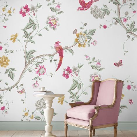 Papier peint panoramique Laura Ashley Summer Palace 280 x 300cm Multicolore (1/5)