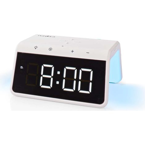 Chargeur sans fil pour reveil certifie qi 5 75 10 15 w usb a tap veilleuse 2 heures dalarme fonction snooze (1/5)