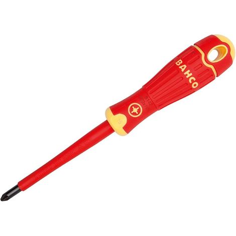 Bahco B142.000.075 BahcoFit VDE Insulated Pozidriv Screwdriver Tip PZ0 x 75mm BAH142000075