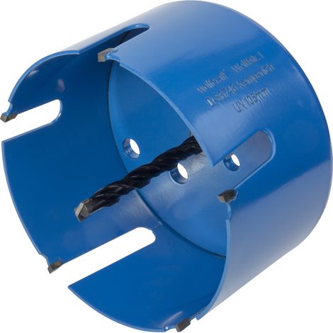 wolfcraft - Scie Cloche Multi-Matériaux - Diamètre 105 mm - Profondeur de coupe 60 mm. Foret Centreur - réf. 3887000