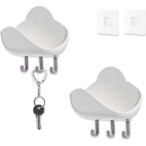 Lntyq Lot de 2 porte-savons muraux avec 3 crochets et plateau de vidange – Porte-savon multicouche sans perçage pour salle de bain et évier de cuisine (1/5)