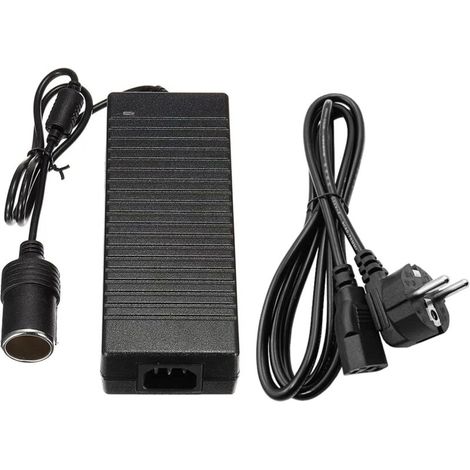 220-V-auf-12-V-Wechselrichter (120 W) – 10-A-Netzteil für elektrische Geräte – 1 m Kabel – 5,5/2,1-mm-Stecker