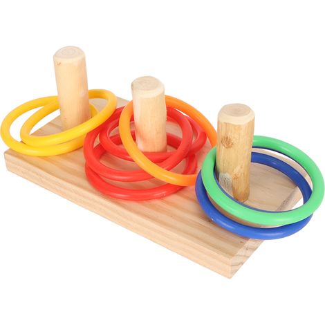 Jouet anneau d'oiseau coloré interactif, entraînement à la mastication, Puzzle de table pour perroquet, inséparable, calopsitte, 7cm/2,8 pouces (1/5)