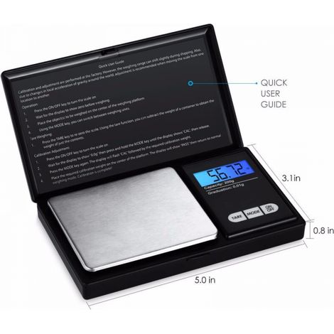1PC Balance de Precision 500g/0.01g Balance Gramme Petite avec Écran LCD et Tare Function pour Café Herbes Bijoux Pierres Précieuses (1/4)