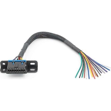 Connecteur femelle 16 broches pour câble OBD ouvert, rallonge femelle noire (1/5)