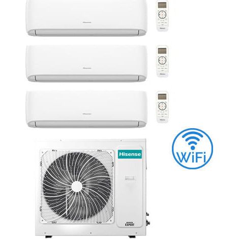 Climatizzatore Condizionatore Hisense Hi Comfort Wifi R32 Trial Split Inverter 7000 + 7000 + 9000 BTU con U.E. 3AMW72U4RJC Classe A++/A+ (1/5)