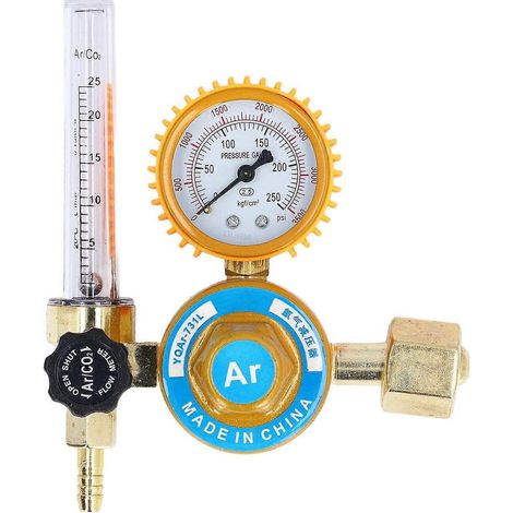 Argon-Gasregler 0 bis 3500 psi, Durchflussmesser aus Aluminiumlegierung für WIG-Schweißen, Argon-Gasdruckminderer