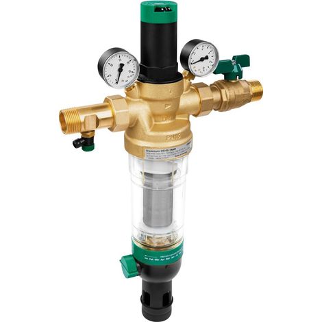 Honeywell Hauswasserstation HS10 S DN 32 Rückspülfilter 1 1/4'' AA mit Absperrkugelhahn