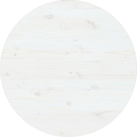 Dessus de table Blanc Ø90x2,5 Bois de pin massif (1/5)