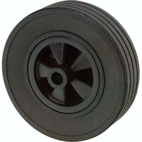 Galet en plastique plein 220mm pour roue jockey – Résistance élevée 200kg – Installation rapide sur remorque et camping-car