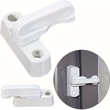 3pc T-lock Plastique Acier Fenêtre Porte Boulon Loquet Boucle, Anti Vol Sécurité Poignée De Tirage Maison, Serrures Domestiques (1/4)