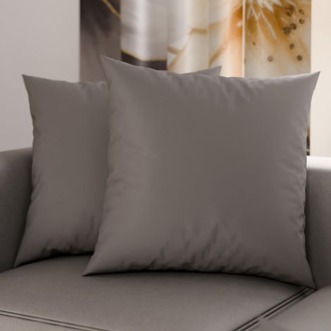 Lot de 2 Taies d'oreiller de Lit 35x35 cm, Housses de Coussin Unies Couleur Gris Foncé, Taie Oreiller 100% Microfibre Hypoallergénique, Fabriqué en Italie (1/3)