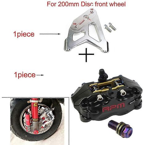 Étrier de frein de moto Rpm, disque de 82 mm, compatible avec scooters Yamaha Aerox, Jog, BWS, NMAX, XMAX, RSZ, Wisp Force, Dirt Pit Bike, Grom Dio - Noir B (1/5)