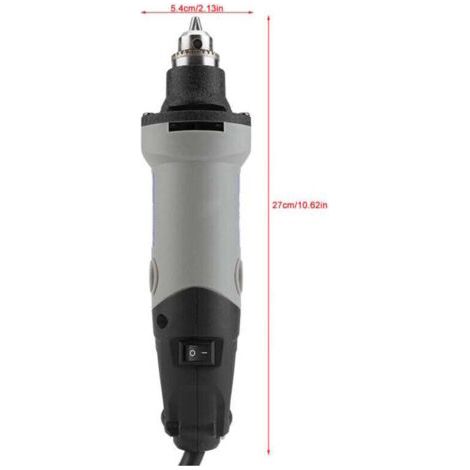 NALOOKAMIC Meuleuse, Mini meuleuse, 400W Perceuse électrique à 6 positions Outil rotatif à vitesse variable Fiche UE 220V