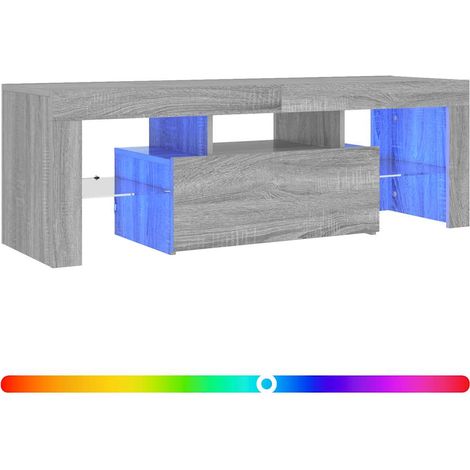 Maison Exclusive - TV-Schrank mit LED-Leuchten Grau Sonoma 120x35