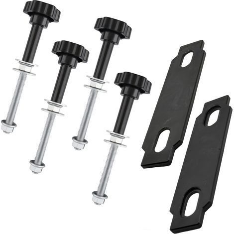 Kit de barres de toit pour véhicule tout-terrain, cadre de toit, plaque antidérapante latérale, support de fixation pour plaque de traction (1/5)